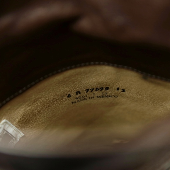 Frye Jane Tall Cuff Over The Knee Brown Leather Heel Cowboy Boots Womens 6M Boho - Picture 9 of 10